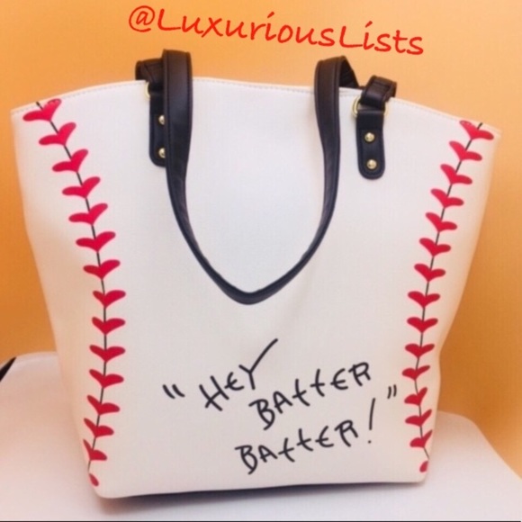 Betsey Johnson baseball tote bag - Picture 2 of 6